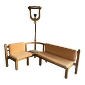 Banquette d'angle et lampadaire incorporé guillerme et chambron