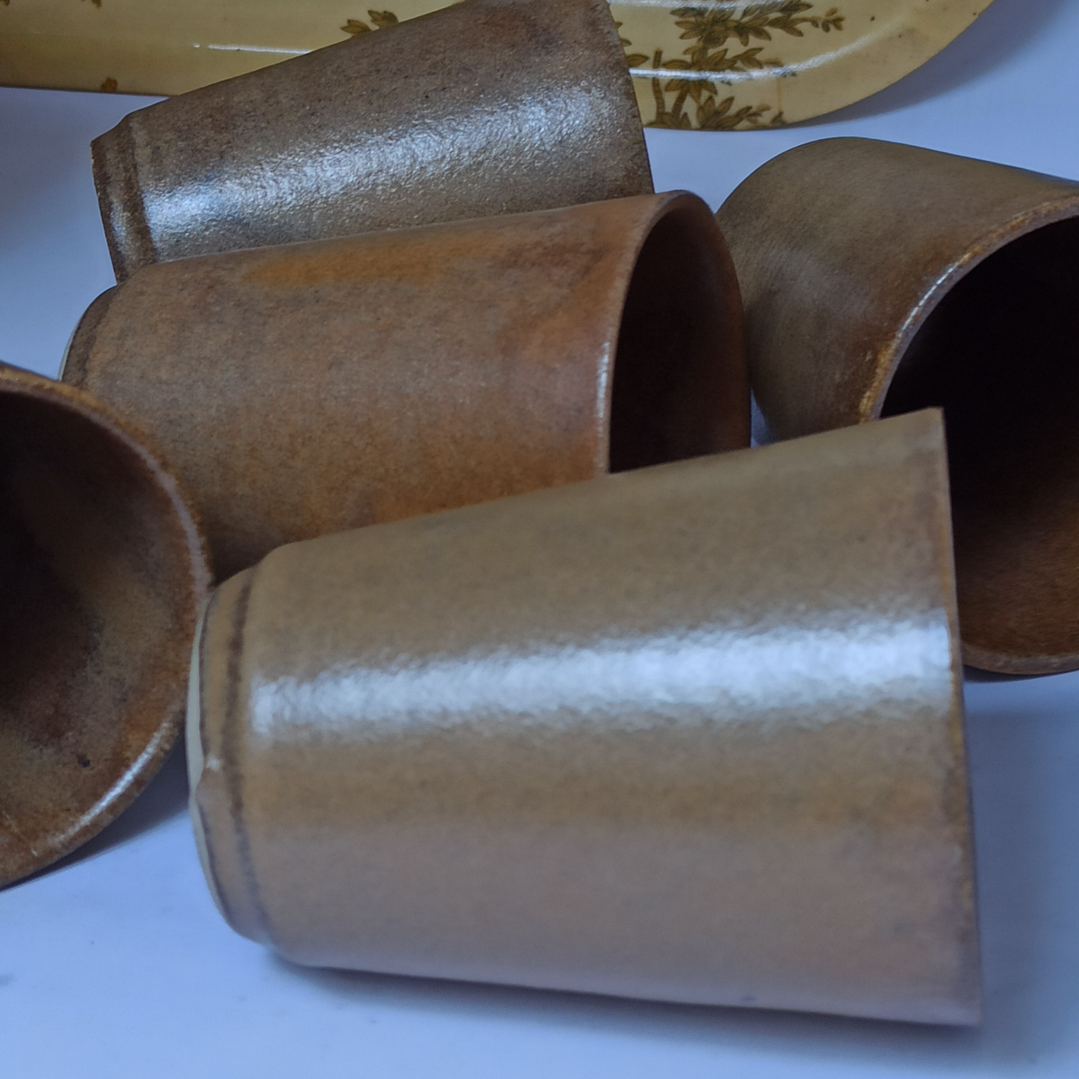 Vintage sandstone Digoin glasses