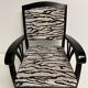Fauteuil style Louis XV zébré