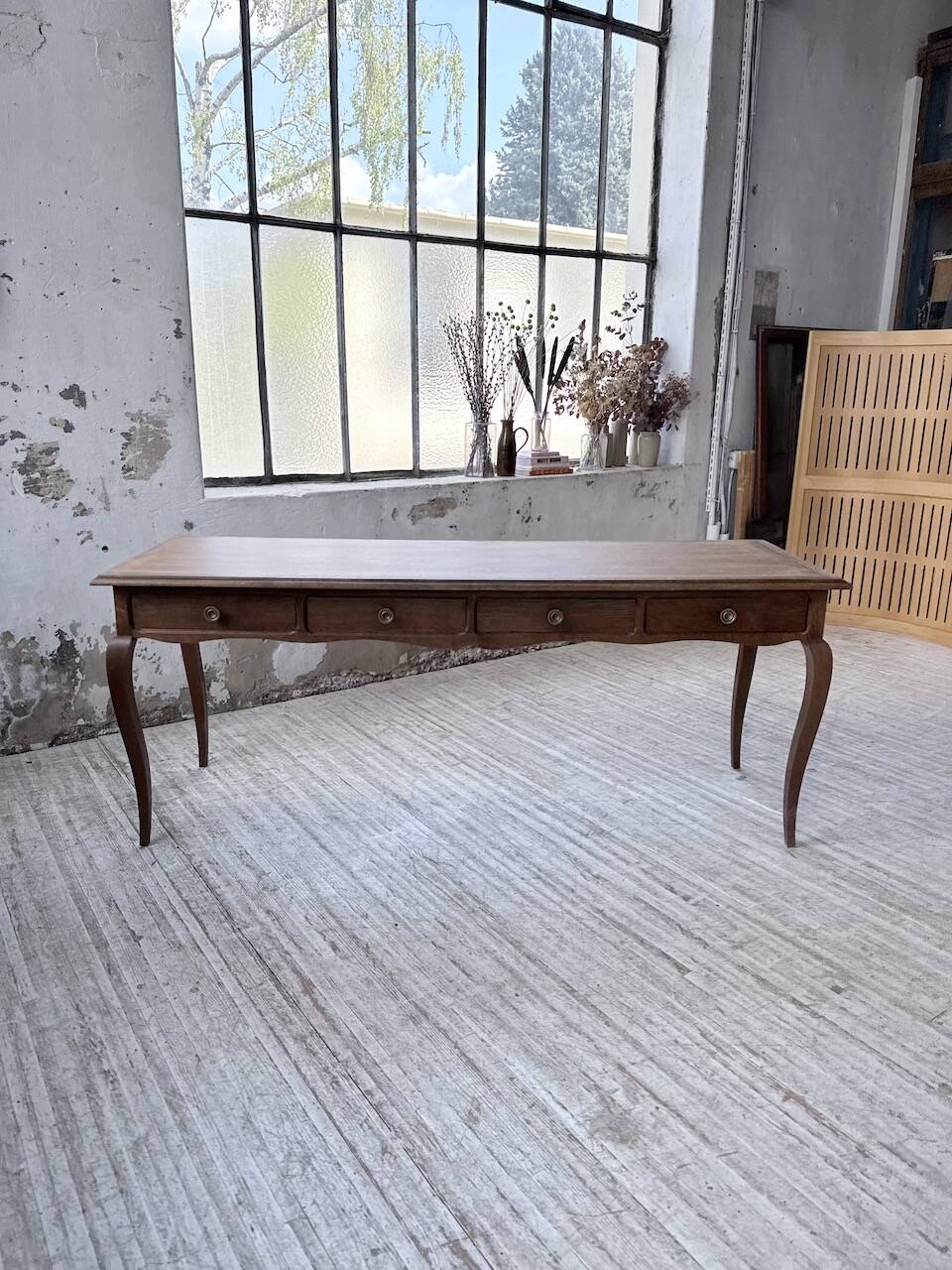 Console bureau en chêne 1960