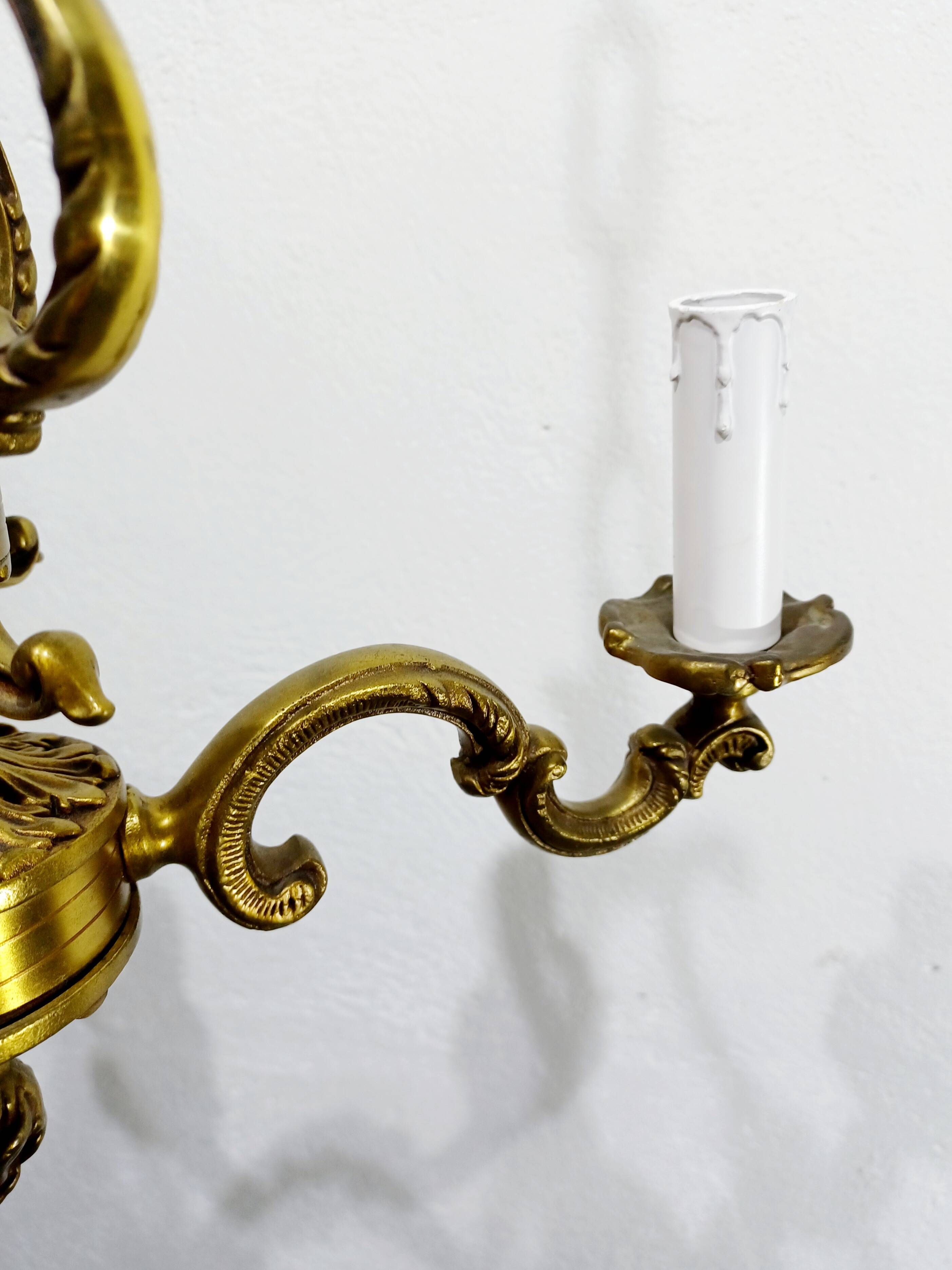 3-light bronze chandelier