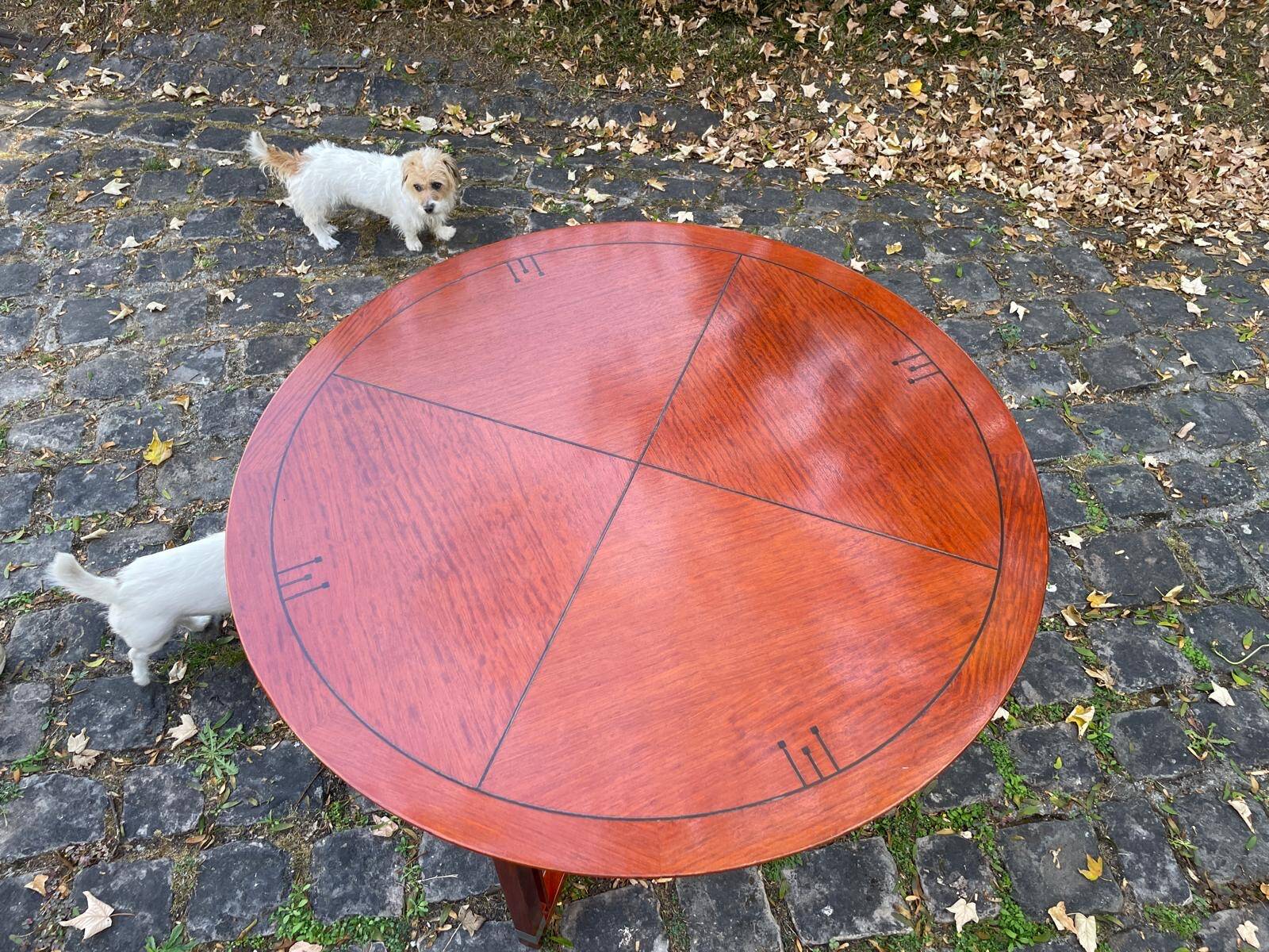 Round art deco dining table - schuitema (decoforma collection) - ø 130 cm