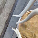 White lacquered wooden bistro chair