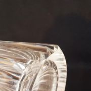 Vase rouleau en cristal taillé Val Saint Lambert
