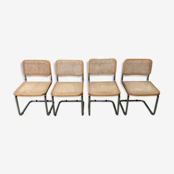Set of 4 chairs B32 Marcel Breuer Cesca Italy