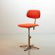Chaise de bureau industrielle Ahrend De Cirkel avec revêtement en tissu orange, années 1950