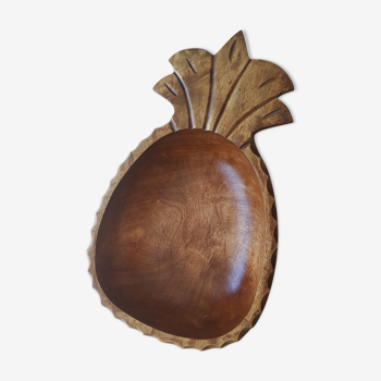 Carved wooden pineapple bowl