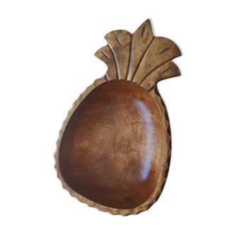 Carved wooden pineapple bowl