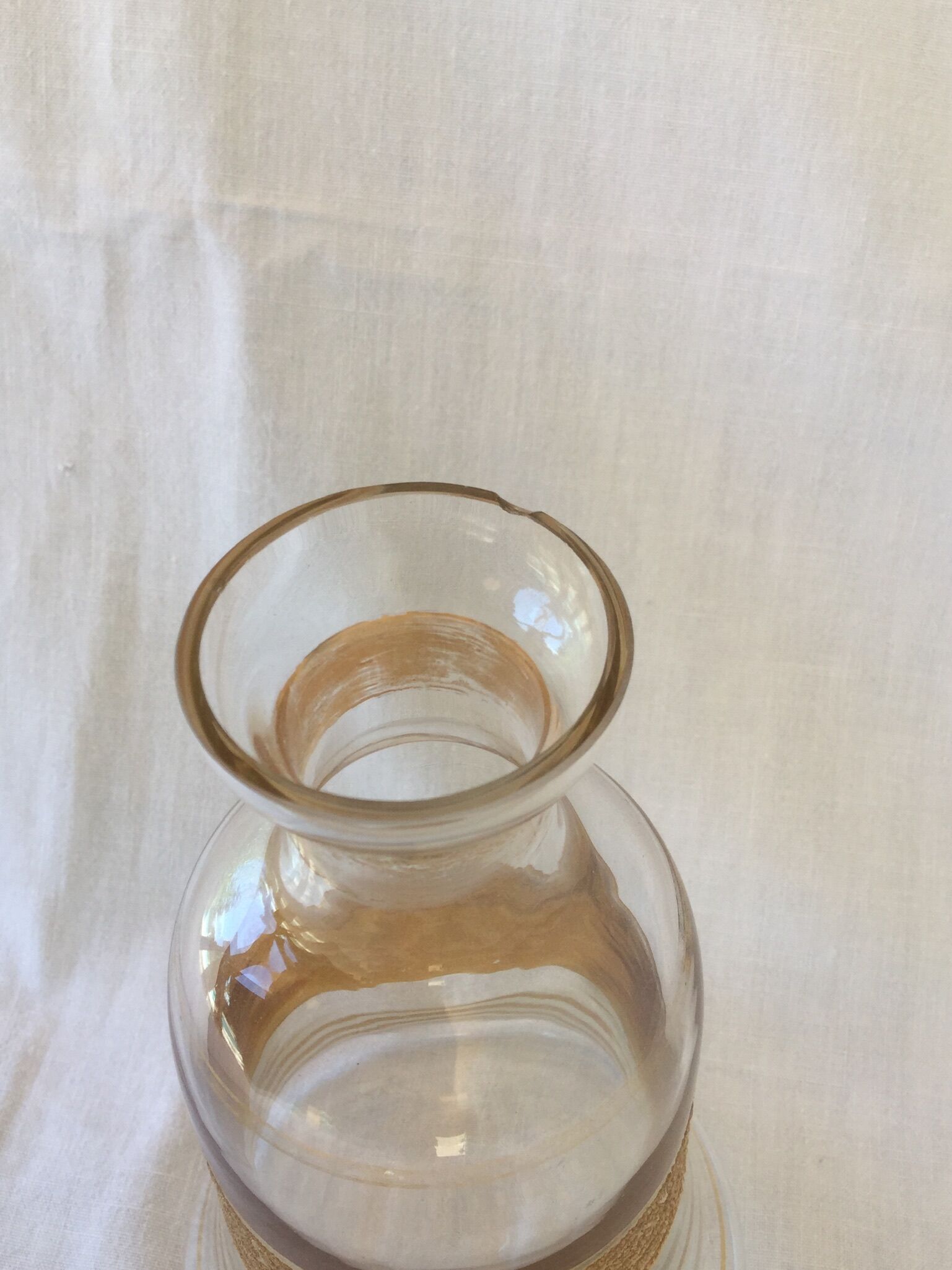 Vintage gold-plated bell-shaped carafe