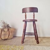 Antique wooden chair - oak - folk art - brutalist
