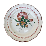Assiette ancienne décor floral