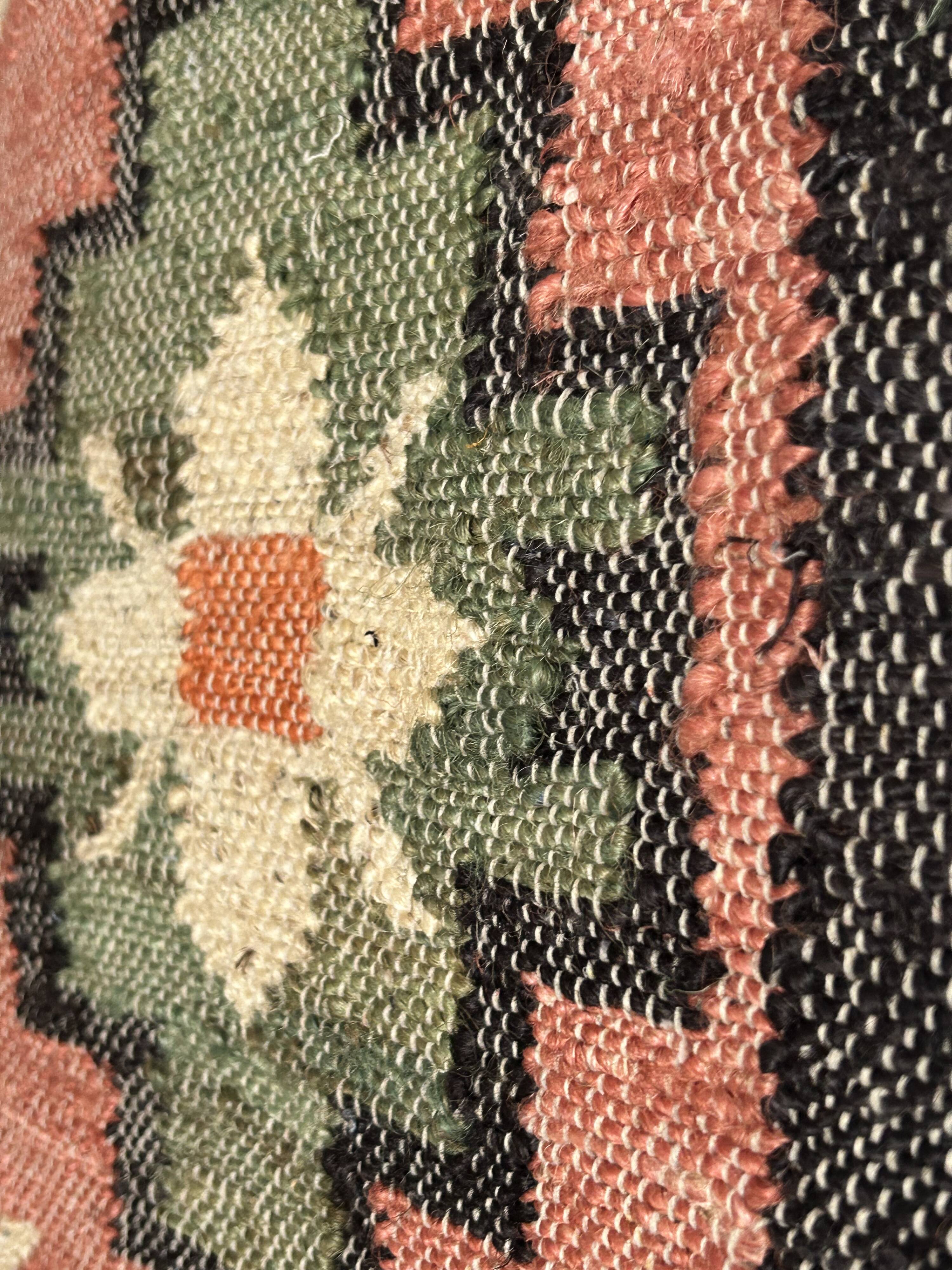 jute-cotton kilim rug, handmade