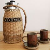 Vintage rattan thermos