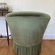 fauteuil chauffeuse crapaud velours vert