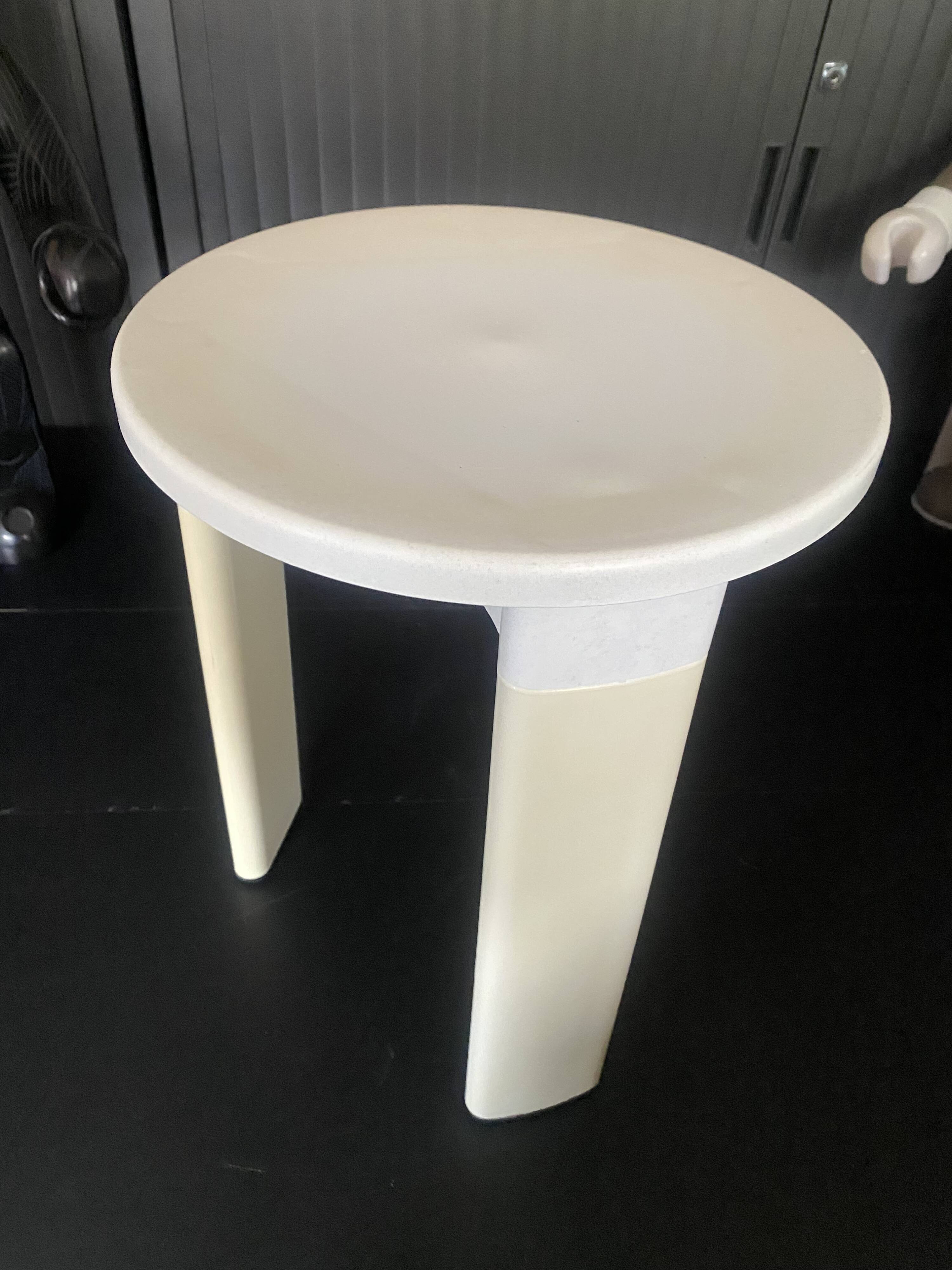 Tabouret tatay blanc vintage années 70