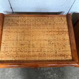 Maugrion rattan bedside tables for Roche Bobois vintage 70s