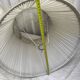 Set of 3 large vintage pleated fabric lampshades – trimmings –