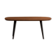 Tinted walnut coffee table with 4 black legs (100x40cm)