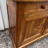 Low sideboard in solid walnut, late 19th century Louis Philippe.