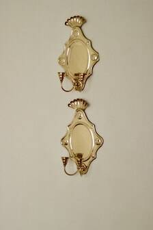 Large wall sconces in baroque style, Swedish, Mid-Century