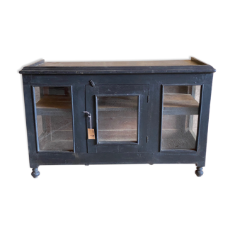 Buffet vitré en teck bleu