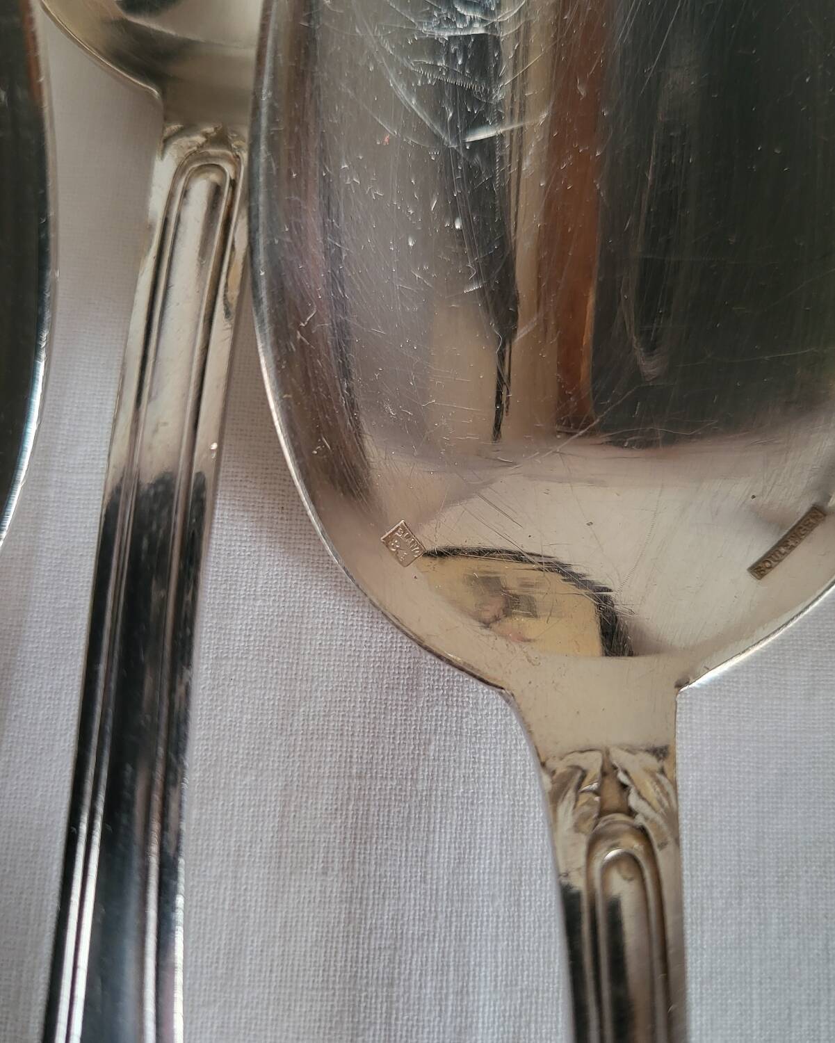 12 Large Silver-Plated Metal Spoons Boulenger Table Cutlery