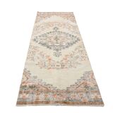 3x9 Cream Brown Persian Runner Rug, 88x272Cm