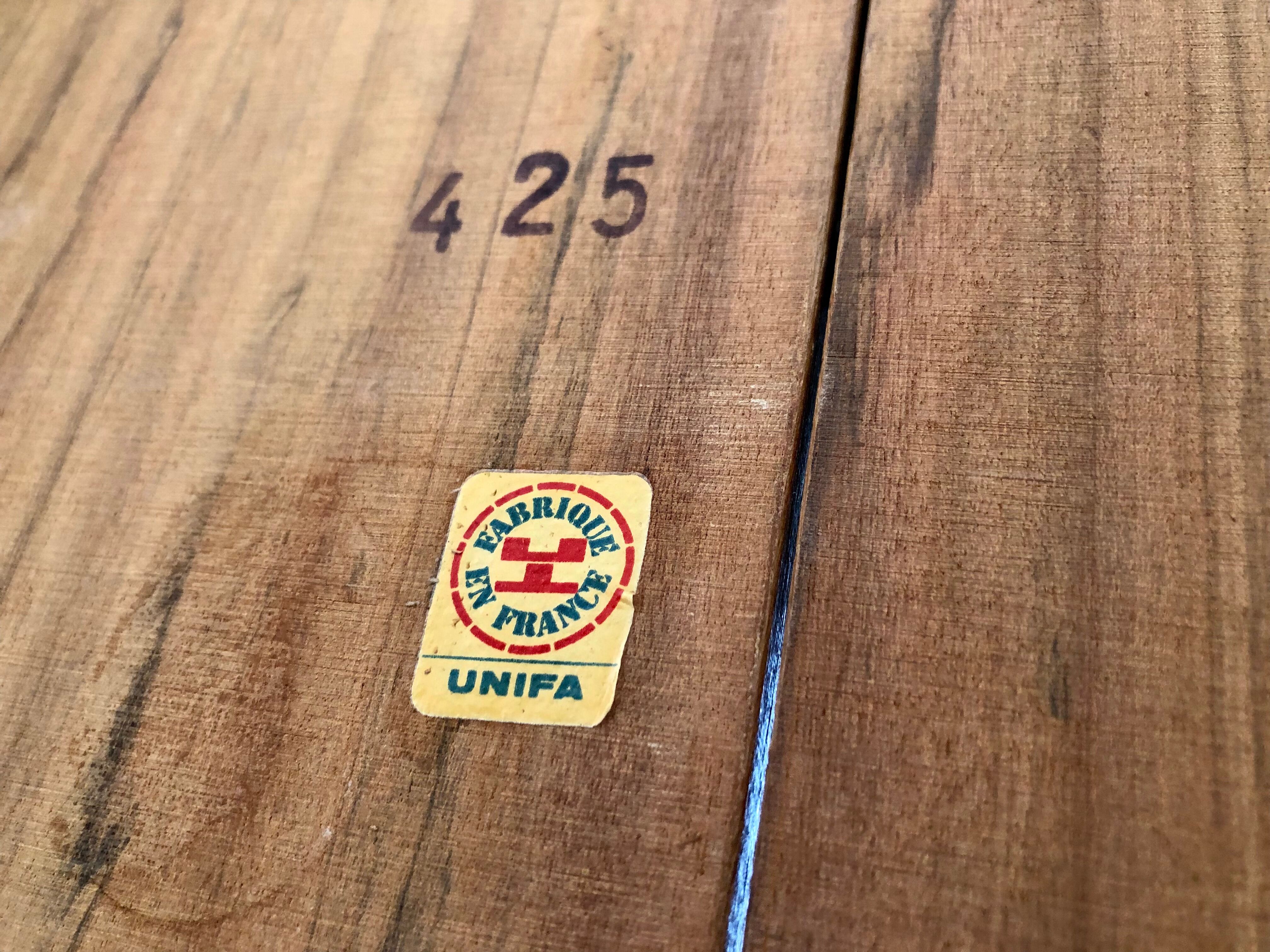 Teak table and exotic wood made in France