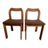 2 wooden chairs
