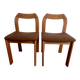 2 wooden chairs