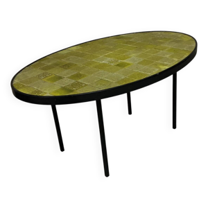 Table basse ovale en