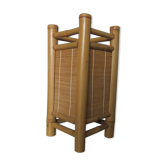 Lampe en rotin, bambou années 80