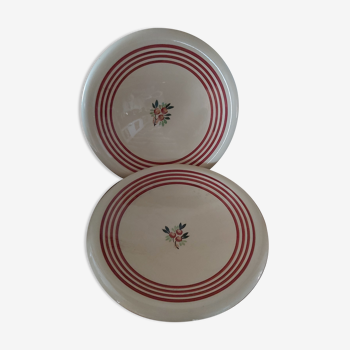 Set of 2 Gien round dishes