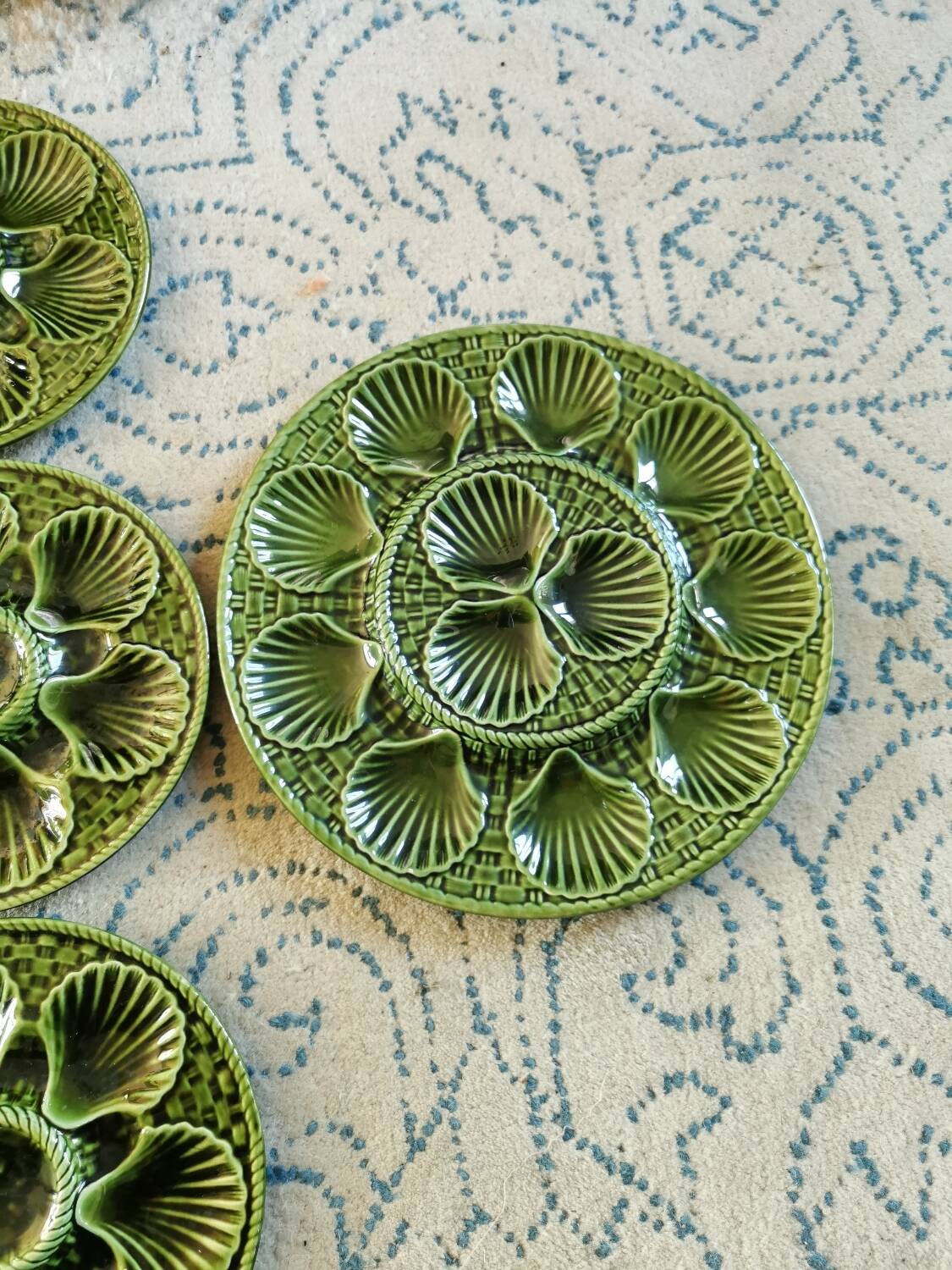 Service à coquillages en barbotine Longchamp