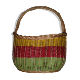 wicker basket and scoubidou