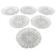 Set of Cora salad plates, mid-century modern, pressed glass, Ząbkowice, Poland, 1970s