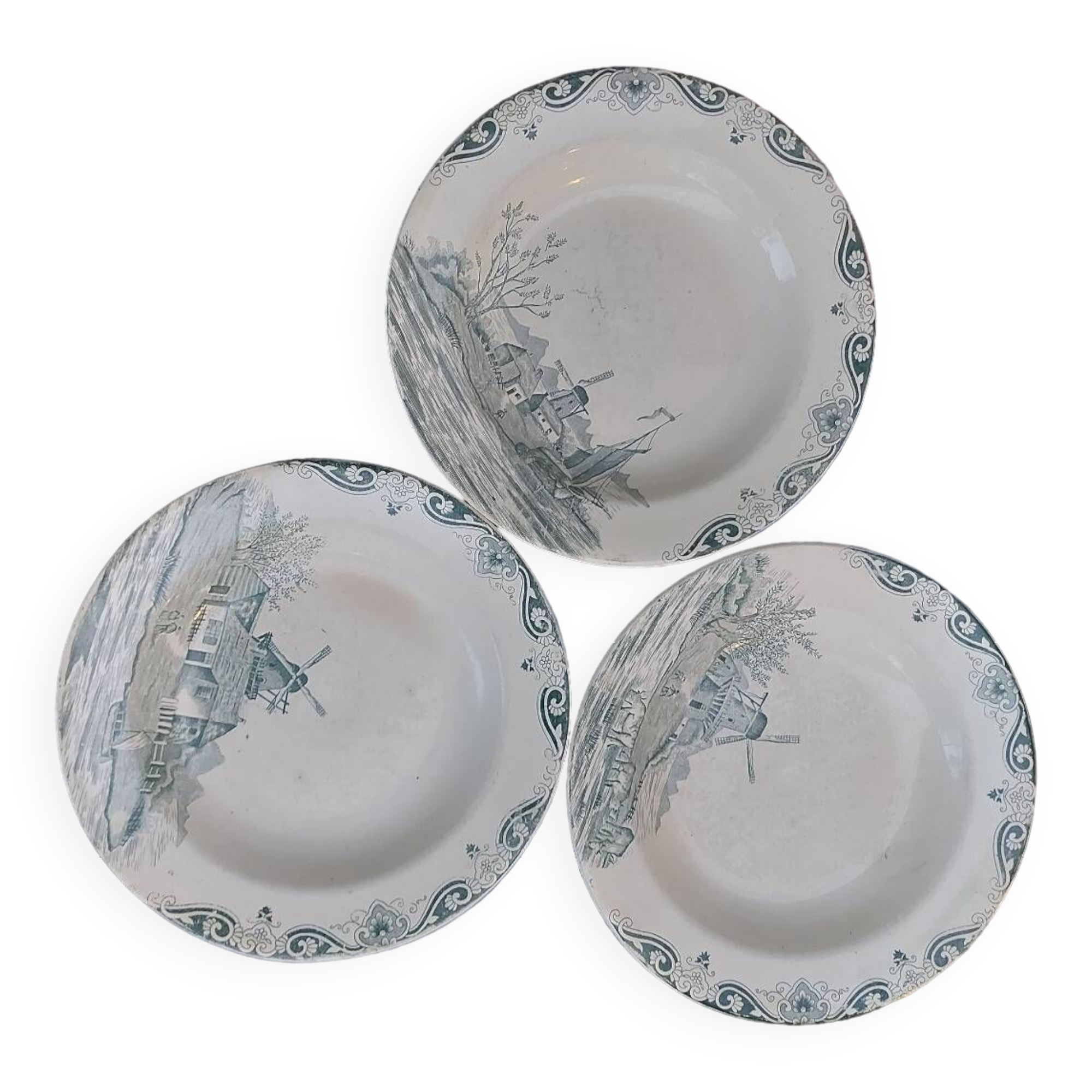 3 Delf iron earth plates