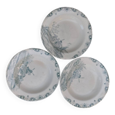 3 Delf iron earth plates