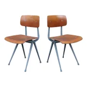 Set of 2 Friso Kramer Result chairs – Ahrend de Cirkel, grey, 1960s