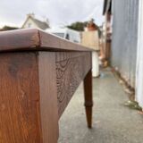 Art Deco table sculpted in solid wood