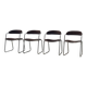 Chaises de salle à manger chromées italiennes