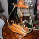 Antique lamp lectern in the shape of a harp - Louis XIV style