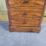 Chiffonnier grande commode en noyer  XIX ème siècle