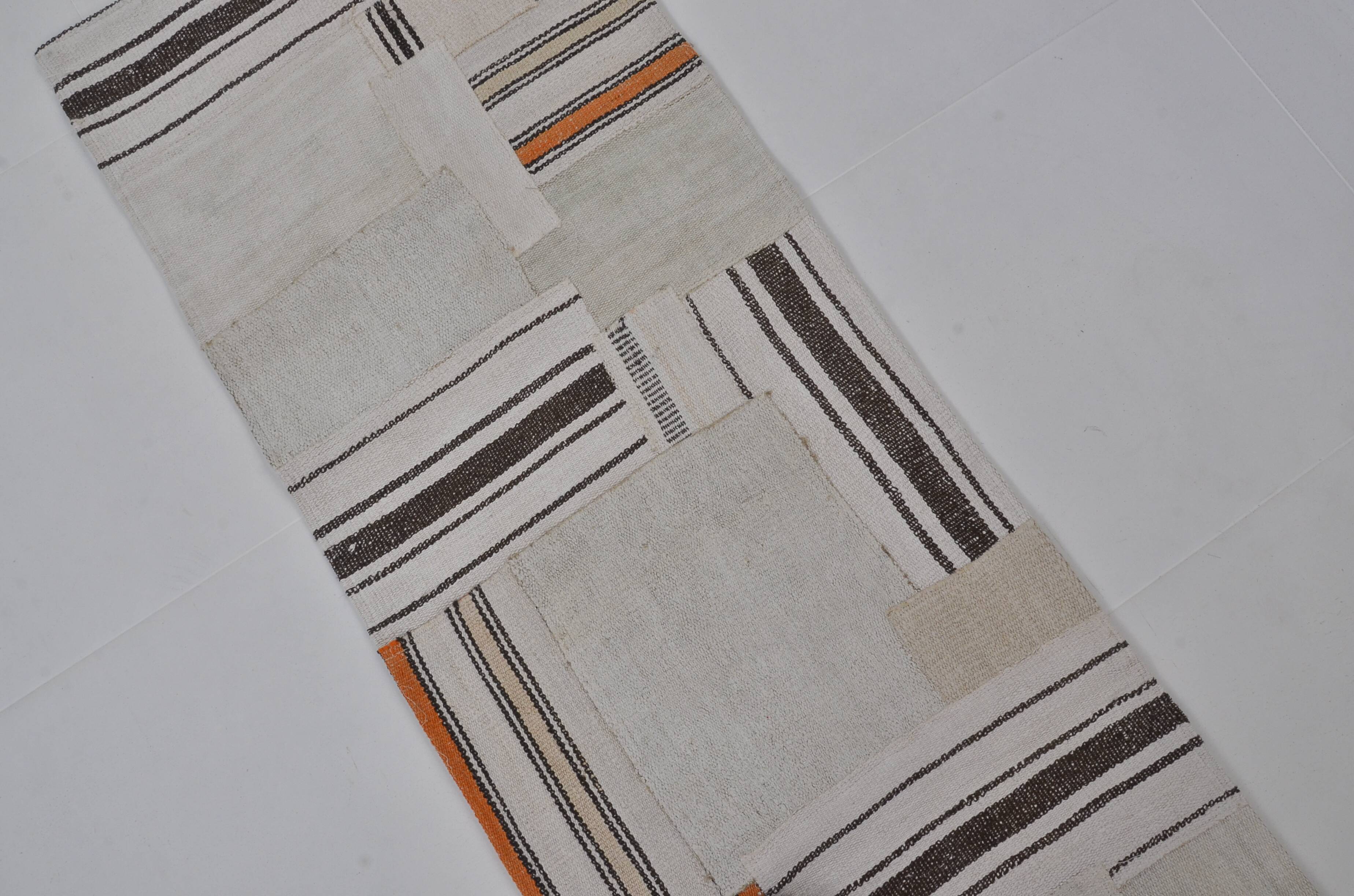 Oushak Vintage STRİPE Hemp Runner sku 3815