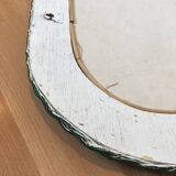 Green rattan mirror 31x41cm