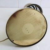 Lampe à poser style bauhaus années 40-50 en laiton avec tulipe en verre doré