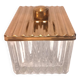 Art Deco Cake Box / Jewelry Box / Candy Box in Glass and Metal