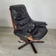 Vintage Göte Mobler 1960s swivel and reclining lounge chair