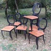 6 chairs 80s Louis XVI style