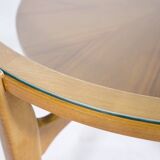 Mid-Century Coffee Table Walnut and Glass by Wilhelm Renz, 1960s